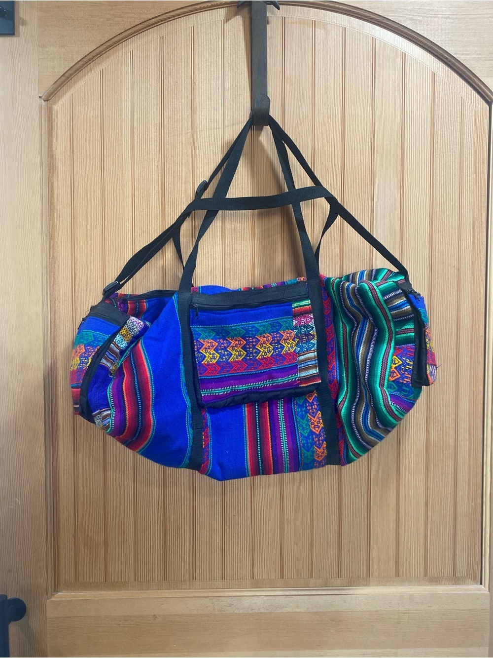 Peruvian Handwoven Multicolor Travel Duffel Bag - Artisan Design - Picture 2 of 8